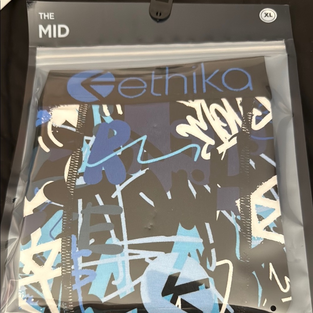 Ethika Black and Blue Abstract Boxers